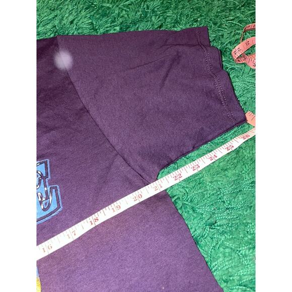 Vintage Lake Tahoe Shirt Harveys Tee Jerzees USA Purple 90s Graphic Large - Picture 7 of 12